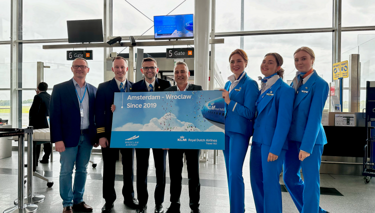 5 lat połączenia Wrocław - Amsterdam (KLM)
