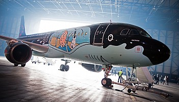 Brussels: Airbus A320 w malowaniu Tintin