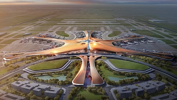 Największy port lotniczy świata - chińskie Daxing w końcowej fazie budowy
