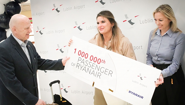 Milionowy pasażer Ryanaira w Lublinie