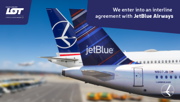 Kod JetBlue na kolejnych trasach LOT-u